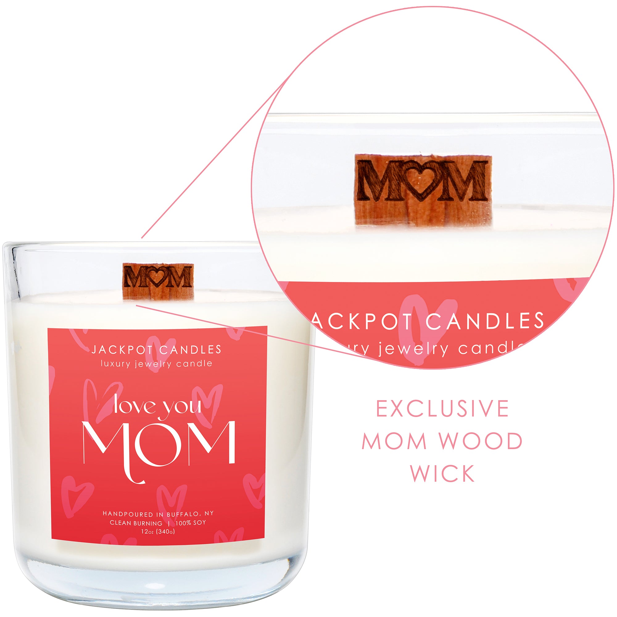 Love You Mom Candle - Jackpot Candles