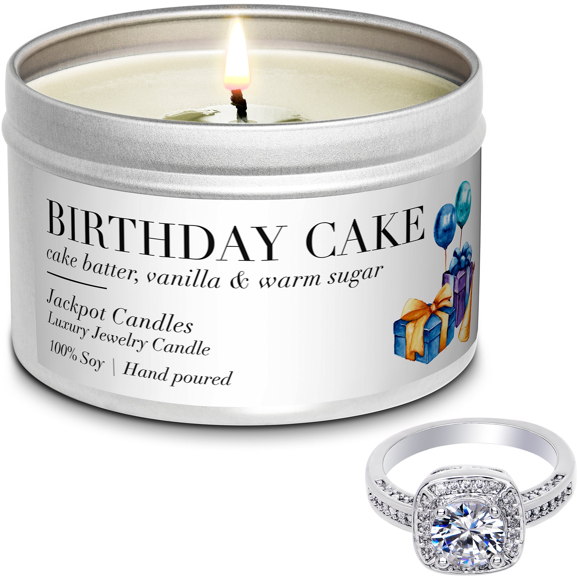 vanilla birthday cake with candles